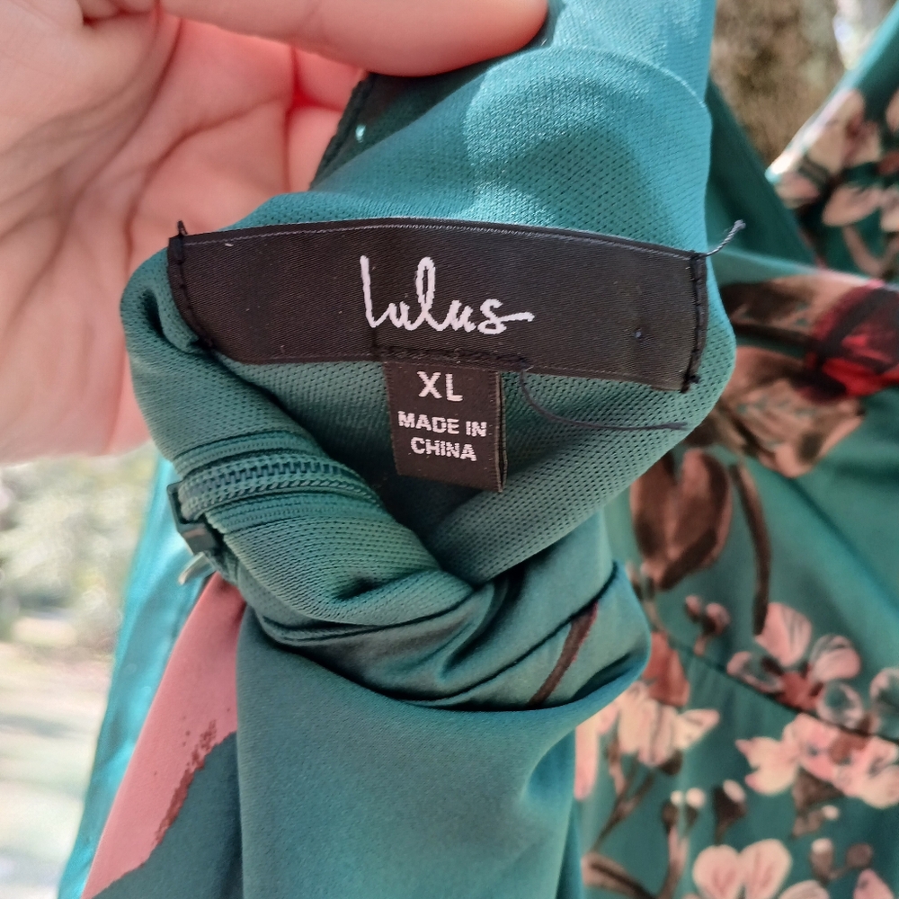 Lulu's Green Floral Maxi Dress - Picture 2 of 6